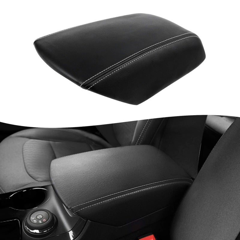KBH Front Center Console Armrest Cover Replacement for Ford Explorer 20112019 Vinyl Leather Arm Rest Skin Upholstery AntiScratch BlackGray Stitch Leather Part Only