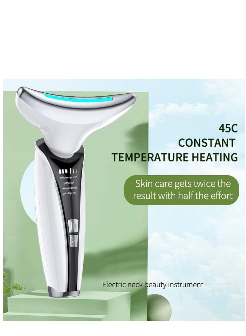 Dispozitiv Facial Multifunctional, Ingrijire Fata, Gat si Decolteu, Reducerea Ridurilor, Hidratare, Masaj Facial, Terapie cu Fotoni si Vibromasaj, Efect Anti-imbatranire, Incarcare USB - Image 2