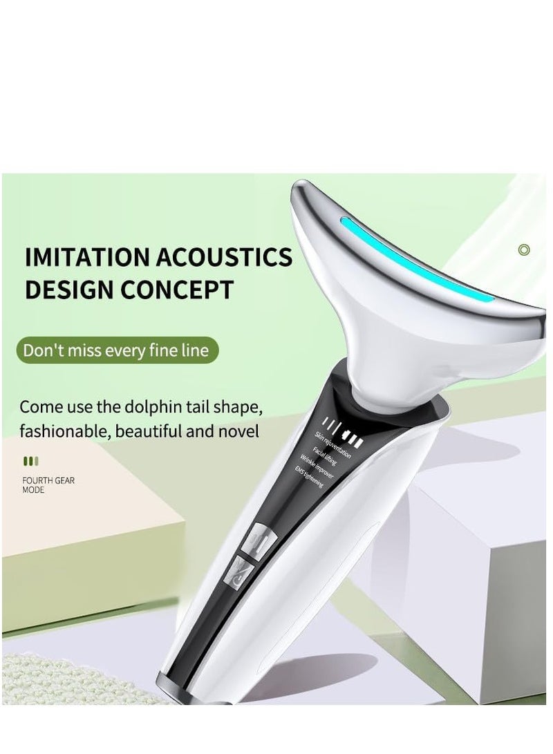 Dispozitiv Facial Multifunctional, Ingrijire Fata, Gat si Decolteu, Reducerea Ridurilor, Hidratare, Masaj Facial, Terapie cu Fotoni si Vibromasaj, Efect Anti-imbatranire, Incarcare USB - Image 3