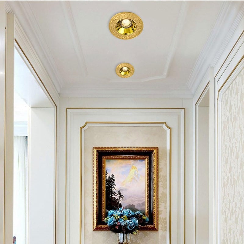 Recessed Anti-Glare LED Downlight - All Copper Eyeball Retrofit Spotlight,3 Color Temperature Selectable 3000K/4000K/6000K, Round LED Ceiling Light, 90 CRI(B6000k-12W) - Image 2