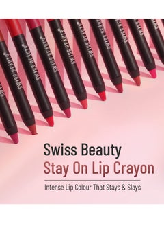 Swiss Beauty Swiss Beauty Matte Long Lasting Crayon Lipstick Peach Love 3.5G  - Image 2