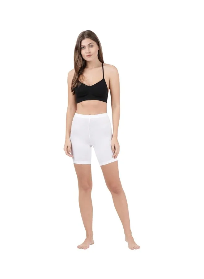 JOCKEY Jockey 1529 Women High Coverage Super Combed Cotton Elastane Stretch Mid Waist Shorties with Concealed Waistband