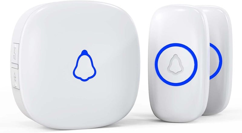 SECRUI Wireless Doorbell, Waterproof Door Bell Ringer Wireless 1000ft Range, 2 Remote Buttons Different Tones, 58 Chimes 5 Volume Levels LED Flash, Door Bells & Chimes for Home/Classroom/Office - Image 1