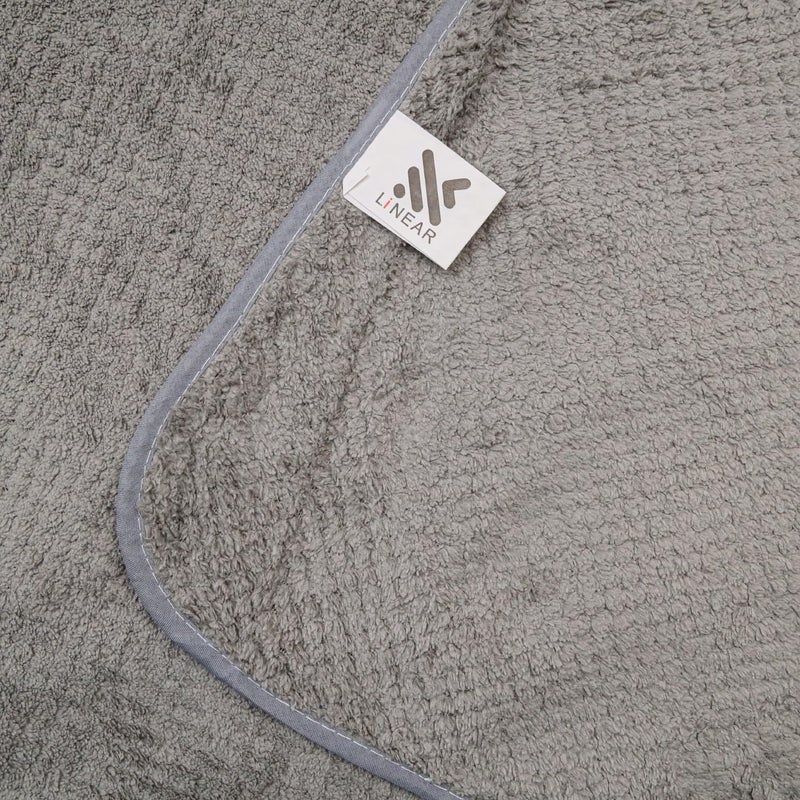 Linear Microfiber Bath Towel & Hand Towel Set/Microfiber Towels for Bath Large Size/Towel for Bath/Bath Towel for Men and Women/300 GSM (140 cms * 70 cms) (Grey) - Image 5