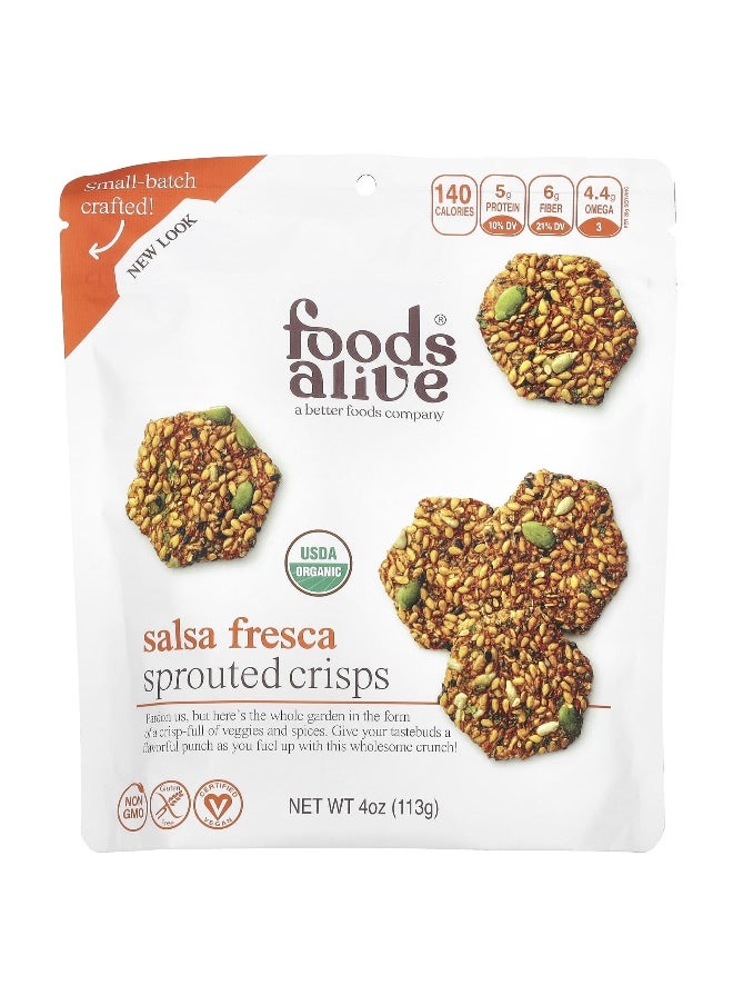 Foods Alive Foods Alive, Sprouted Crisps, Salsa Fresca, 4 oz (113 g)  - Image 1