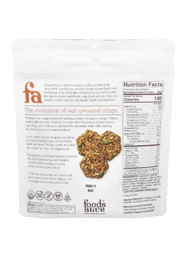 Foods Alive Foods Alive, Sprouted Crisps, Salsa Fresca, 4 oz (113 g)  - Image 2