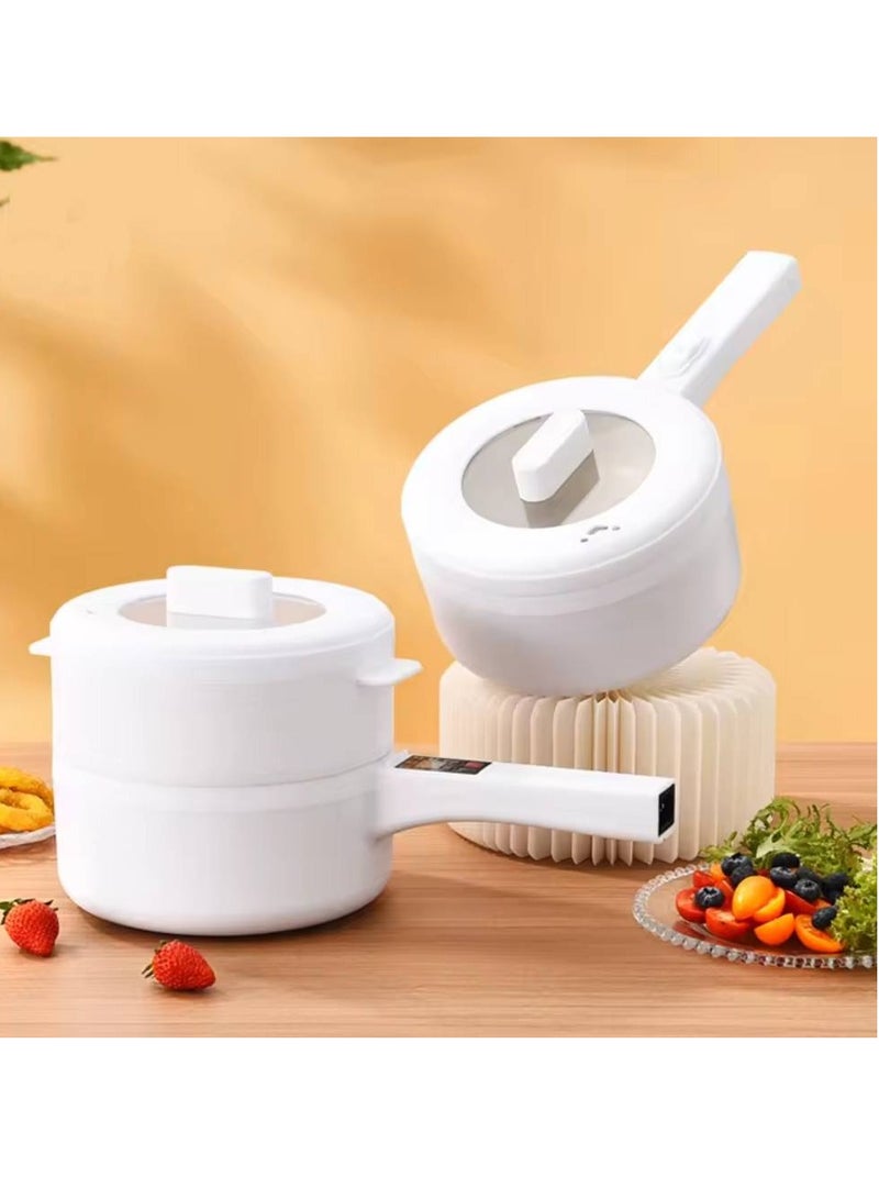 2L Electric Hot Pot Portable Non-Stick Pan for Steak, Egg, Fried Rice, Ramen, Oatmeal, Soup, Two Power Control and No Toxic Substances - Image 1