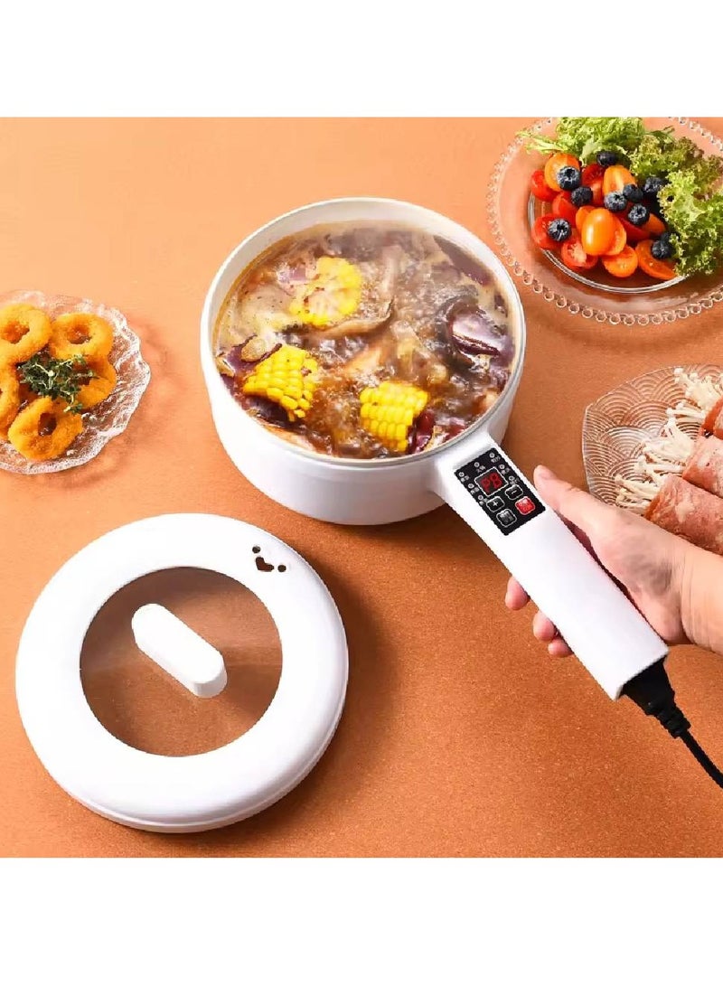 2L Electric Hot Pot Portable Non-Stick Pan for Steak, Egg, Fried Rice, Ramen, Oatmeal, Soup, Two Power Control and No Toxic Substances - Image 3