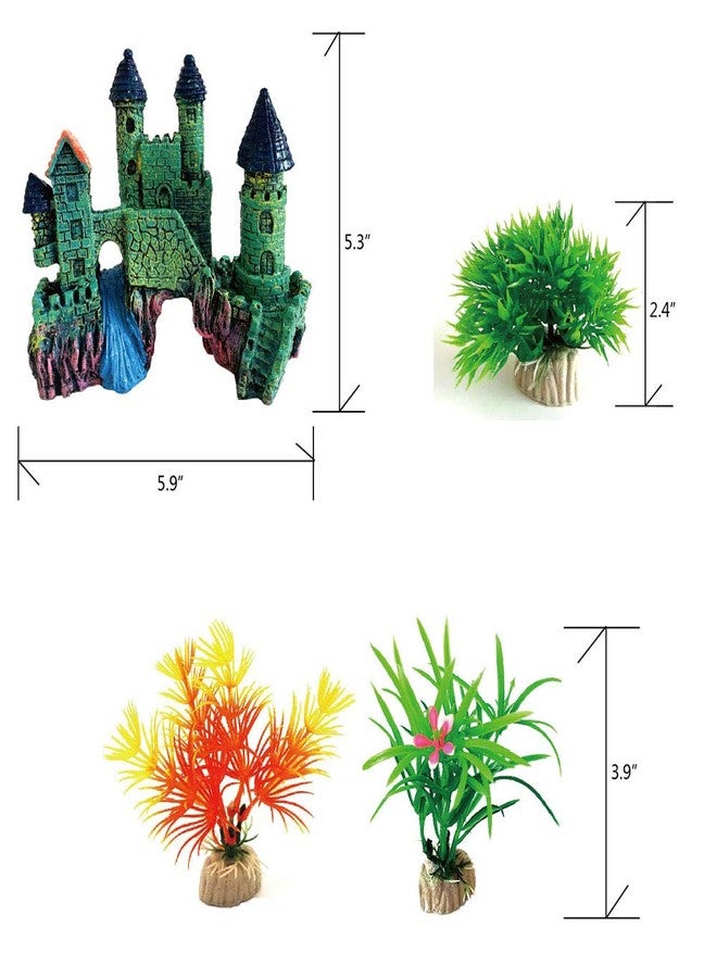 OrgMemory Fish Tank Decorations, Castle Aquarium Decorations, Fish Tank Castle, Vintage Castle Cave Hideouts Large for Aquarium Decorations, Fish Tank Accessories for Betta Fish - Image 2