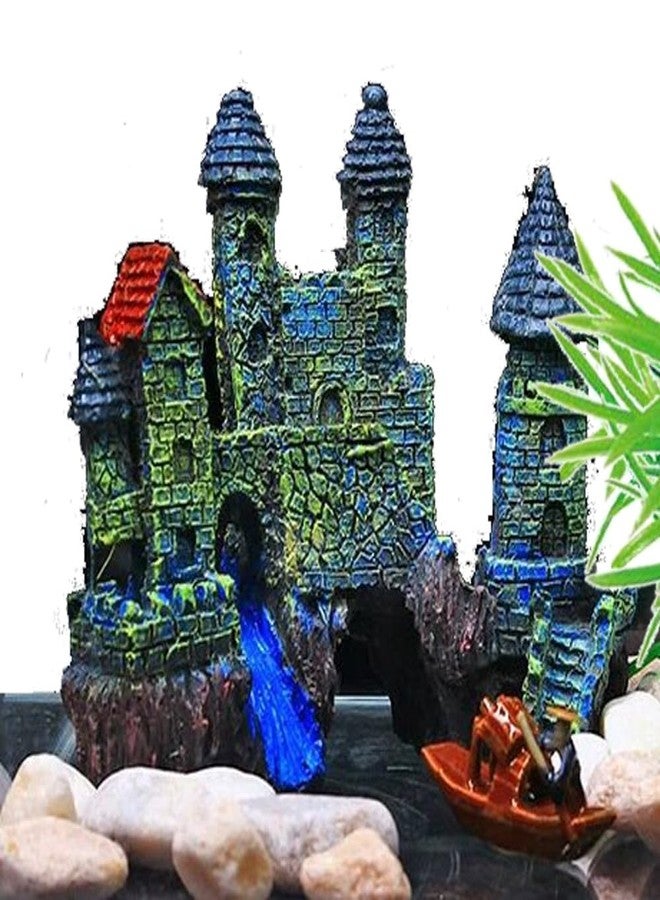 OrgMemory Fish Tank Decorations, Castle Aquarium Decorations, Fish Tank Castle, Vintage Castle Cave Hideouts Large for Aquarium Decorations, Fish Tank Accessories for Betta Fish - Image 4