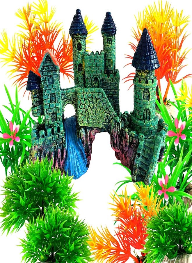OrgMemory Fish Tank Decorations, Castle Aquarium Decorations, Fish Tank Castle, Vintage Castle Cave Hideouts Large for Aquarium Decorations, Fish Tank Accessories for Betta Fish - Image 1