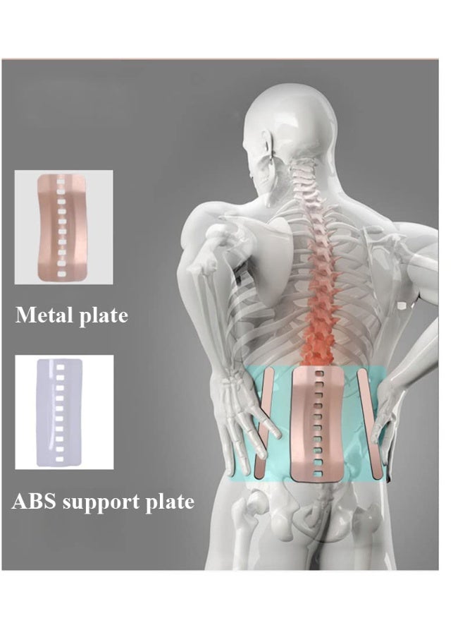 FDTY دعامة الظهر لتخفيف آلام أسفل الظهر - حزام دعم الظهر للنساء والرجال، دعامة أسفل الظهر للانزلاق الغضروفي وعرق النسا. دعامات قابلة للإزالة لدعم أسفل الظهر - Image 4