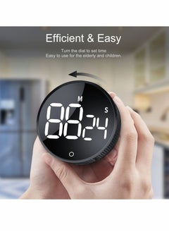 Y&D Digital Kitchen Timers, Visual timers Large LED Display Magnetic Countdown Countup Timer for Classroom Cooking Fitness Baking Studying Teaching, Easy Kids and Seniors （Black）  - Image 3