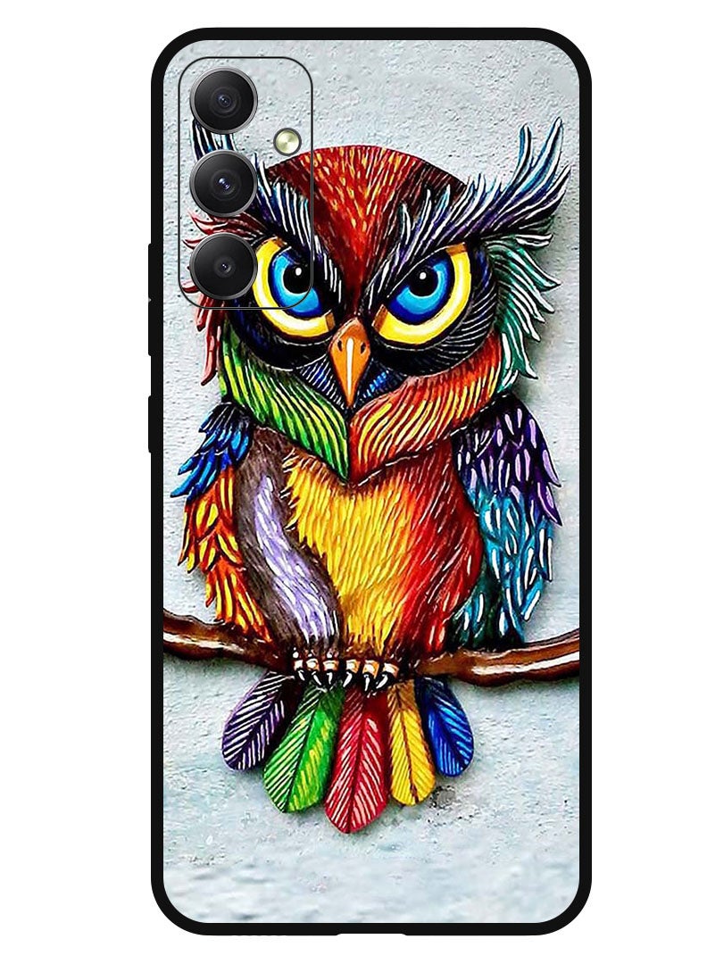 Theodor Protective Case Anti Scratch Shock Proof Bumper Cover For Samsung Galaxy F14 Paint Owl - Image 1