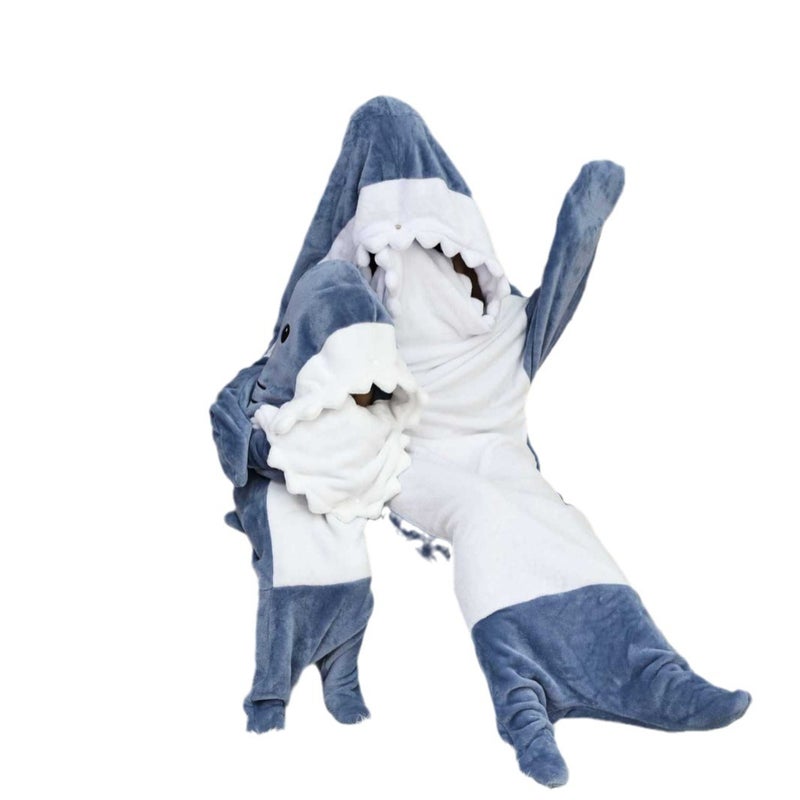 New Cartoon Shark Sleeping Bag Shark Blanket Flannel Couple Homewear Mixed Batch - Image 5