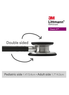 3M Littmann 3M Littmann 5620 Classic III Monitoring Stethoscope, 27 inch Size, Black  - Image 2