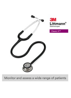 3M Littmann 3M Littmann 5620 Classic III Monitoring Stethoscope, 27 inch Size, Black  - Image 3