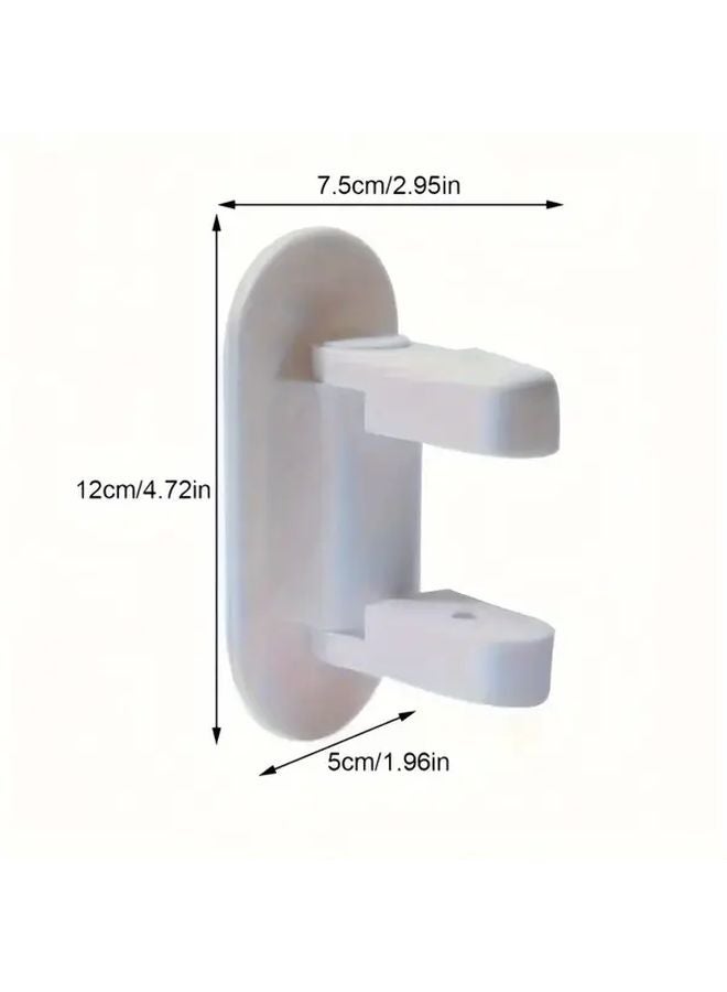 White No Drill Door Lock Self Adhesive Handle Lock With Key Childproof Anti Pry - Image 4