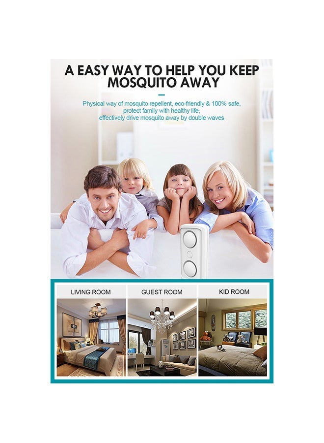 NIBEMINENT Supersonic Pest Repeller White 11.5 x 5.8cm - Image 3