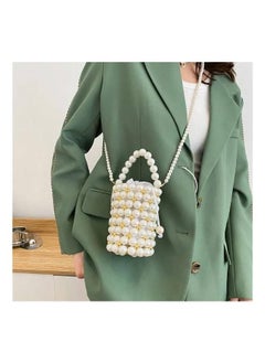 ماركة غير محددة حقيبة يد نسائية مطرزة يدوياً أبيض  - Image 5