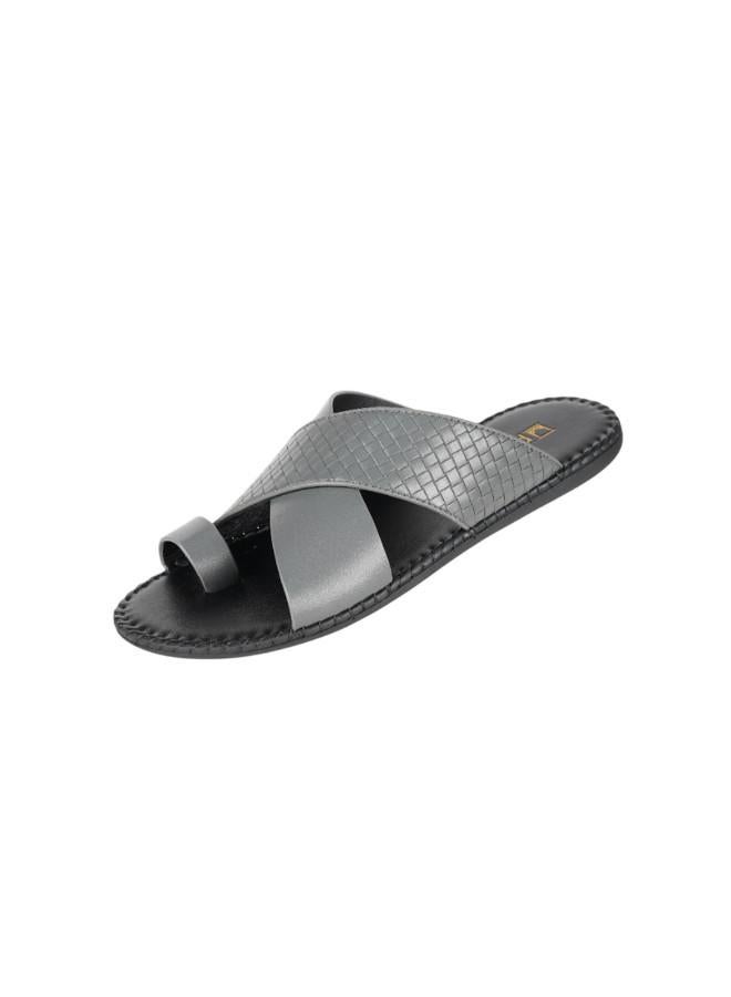 barjeel uno 008-3439 Barjeel Uno Mens Arabic Sandals 1560-2 Grey - Image 1