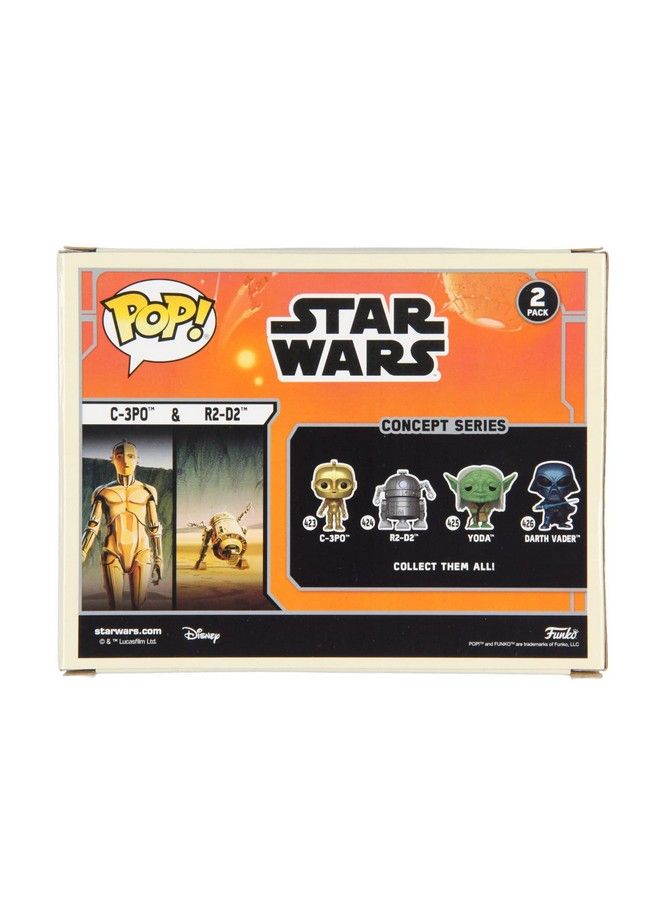 Funko بوب! ستار وورز C 3Po و R2 D2 سلسلة المفهوم 2 حزمة رؤوس متذبذبة تماثيل فاخرة (حصري)  - Image 3