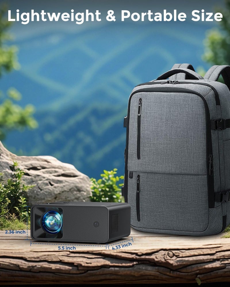 CiBest - Mini Portable Projector, 2025 Upgraded Projector with 9500Lux and Full HD 1080P, Movie Projector Compatible with iOS/Android, Phone/Tablet/Laptop/PC/TV Stick/Box/Unit - Image 5