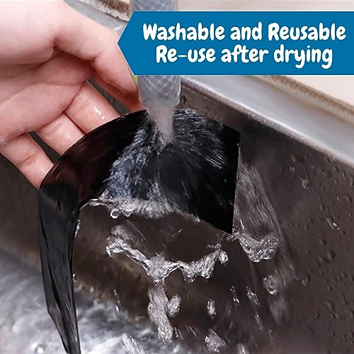LandVK Heavy Duty Carbon Fiber Tape for Car Door Sill Protection and Interior Decoration, Anti Scratch, Matt Finished, Black, 5cm x 5m - Image 4