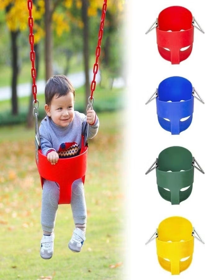 فيتنس ورلد أرجوحة حائط مصنوعة من الحديد بمقعد متأرجح وسلاسل للانشطة الخارجية , مقعد حديدي متأرجح عالي التحمل مع سلسلة حديدي , مرجيحة أطفال للملعب والفناء الخلفي وغرفة اللعب مع سلسلة مغطاة بالبلاستيك وخطافات - Image 2