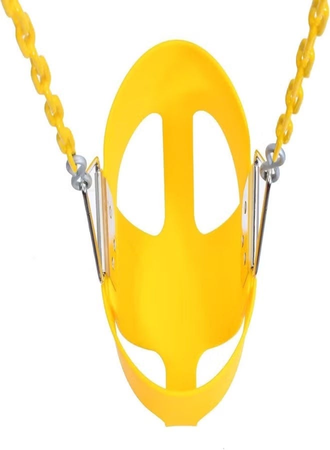 فيتنس ورلد أرجوحة حائط مصنوعة من الحديد بمقعد متأرجح وسلاسل للانشطة الخارجية , مقعد حديدي متأرجح عالي التحمل مع سلسلة حديدي , مرجيحة أطفال للملعب والفناء الخلفي وغرفة اللعب مع سلسلة مغطاة بالبلاستيك وخطافات - Image 4