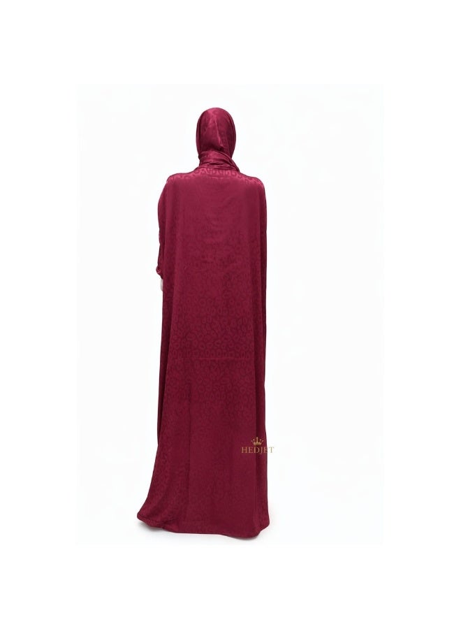 SADEL Isdal (prayer isdal) Jaquard Satin maroon - Image 3
