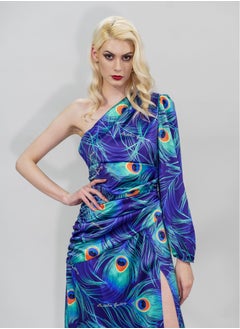 BITOLIA GALLERY Tight-high slit maxi dress Blue  - Image 5