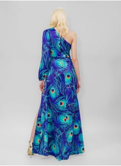 BITOLIA GALLERY Tight-high slit maxi dress Blue  - Image 2