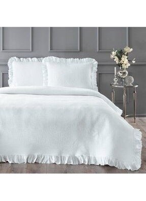 Linens Bsp Single Bedspread Set White  - Image 2
