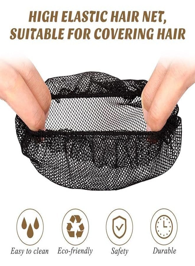 DazzleDiva Styling Jali Bun Reusable Invisible Elastic Nets Juda Maker Easy to Use Ballet Hair Nets Cover Hair Accessories for Women's and Girl's (Black) (Pack Of 3) - Image 4
