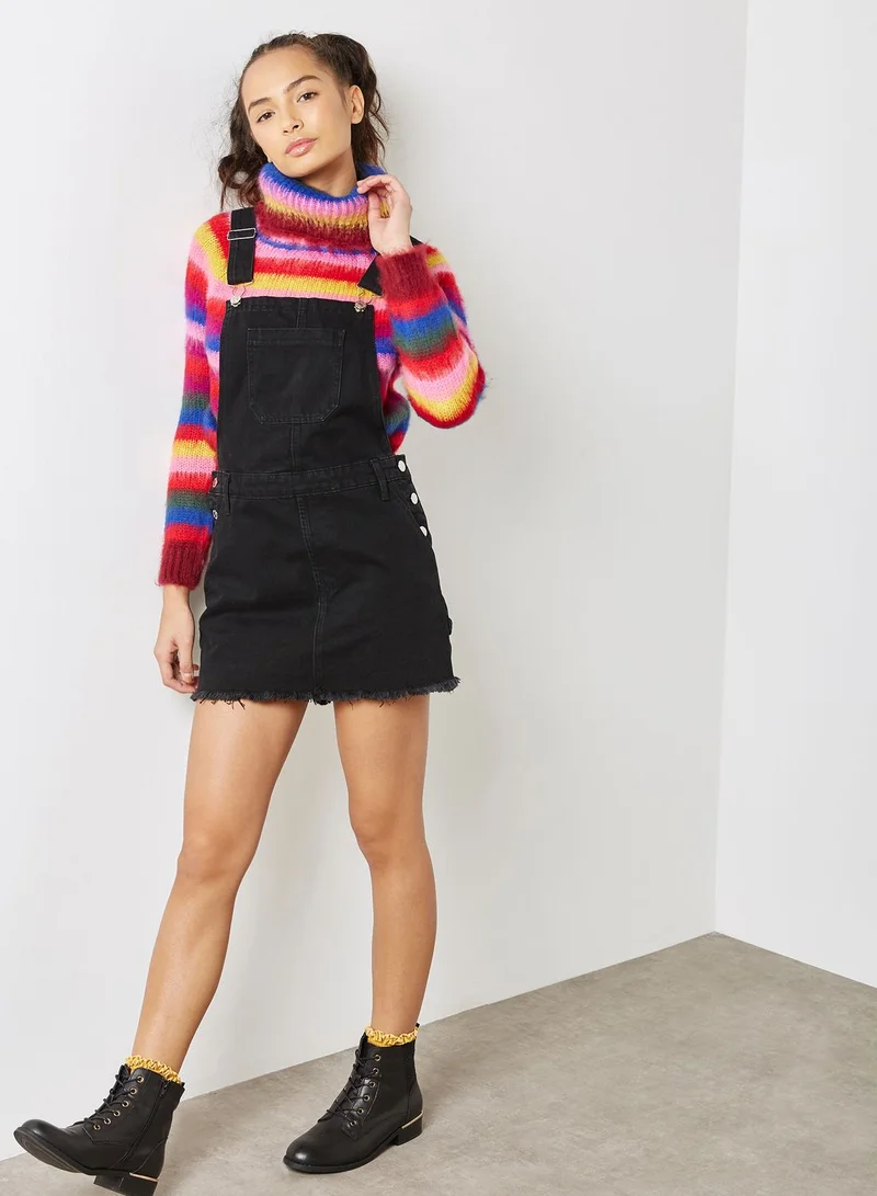 FOREVER 21 Rainbow Striped Sweater