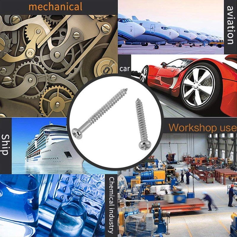 klarako 800pcs M2 Cross Drive Pan Head Self-Tapping Screws Woodworking Fastener with Box - Image 3