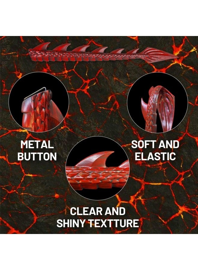 CCOVERY Dragon Costume Wing Dinosaur Tail Mask Dragon Cosplay Dinosaur Costume Set for Kids Children, Red - Image 5