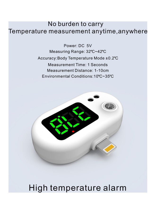 نيبمينينت مقياس حرارة رقمي ذكي للهاتف المحمول مزود بإضاءة LED . - Image 4