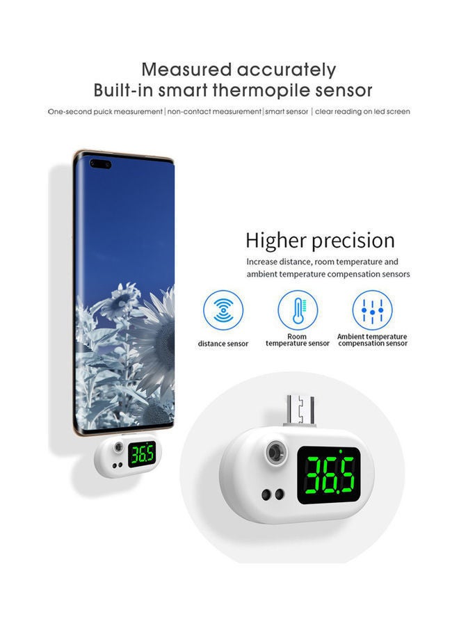 نيبمينينت مقياس حرارة رقمي ذكي للهاتف المحمول مزود بإضاءة LED . - Image 3