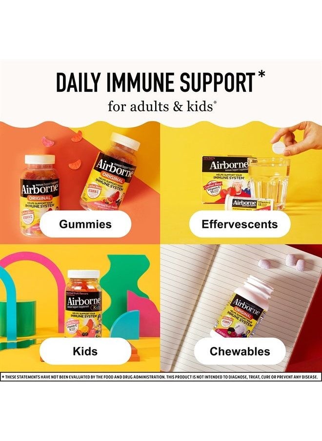 Airborne 750mg Vitamin C Gummies For Adults, Immune Support Gummies With Powerful Antioxidants Vit C & E - (2x63 count bottle), Assorted Fruit Flavor  - Image 4