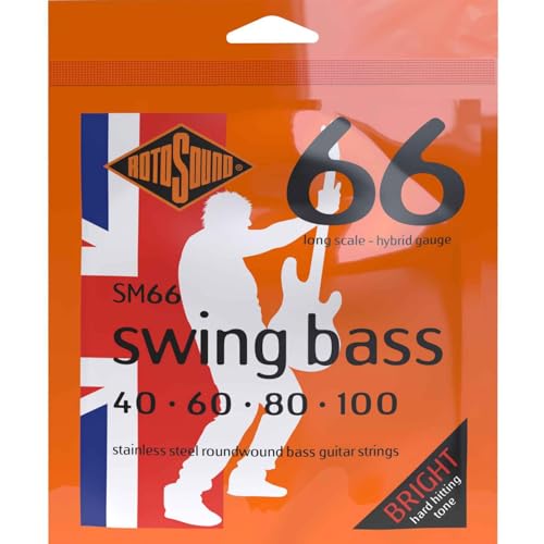 Rotosound SM66 Swing Bass 66 Stainless Steel Hybrid Bass Guitar Strings (40 60 80 100) - Image 2