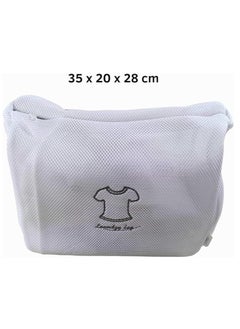 Generic Set of 4 High-Quality Mesh Laundry Bags – Reusable with Zipper, Delicate Wash Bags for Washing Machine, Travel, Shoes, Bras, Socks, Underwear, and Pants – White, Assorted Sizes  - Image 4
