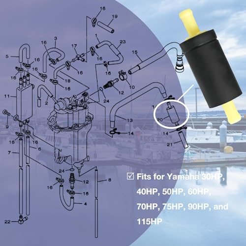 HeuroFosh 6C524251 Fuel Filter for Yamaha F 30 40 50 60 70 75 90 115 HP Outboard Motor 6C5-24251-00 18-79983 - Image 3