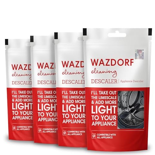 Wazdorf Washing Machine Cleaner & Descaling Powder - Descaler for top load and front load | Deep Cleaning for Drum & Tub | 100g 4 pouch (Pack of 1) - Image 1
