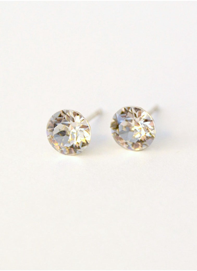 FARMA - Zerius 7.15mm Crystal Medical Hoop Earrings with Swarovski Crystals - Image 1