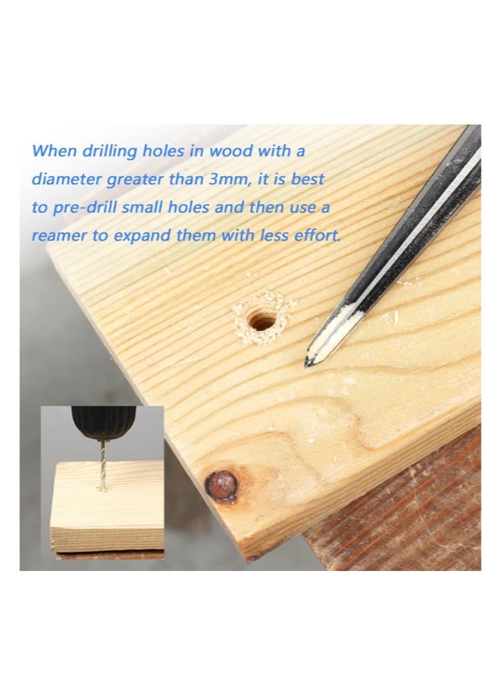 Yakumuz 2Pcs T Handle Taper Reamer Set, Yakumuz 6 Fluted Chamfer Reaming Guitar Bridge Pin Hole Handle Tapered Reamers Woodworker Tool 1/8"-1/2" (3-13mm) & 3-16''-5/8'' (5-16mm) - Image 4