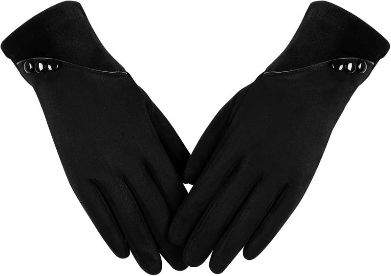 Alepo Women's Winter Warm Gloves with Touchscreen and Fleece Lining - Black - Image 1