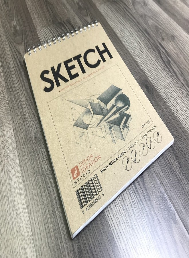 Design Ideation Sketch. Wire Bound Sketchbook. Top Spine. Multi-Media. (8.5" x 11") WB-2550-TS. (2 Book Value Pack) - Image 2
