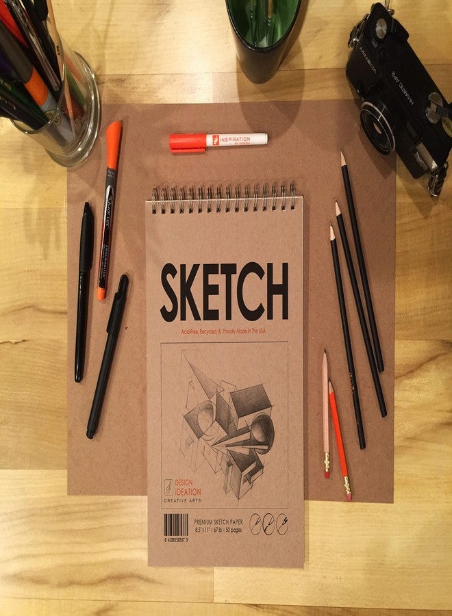 Design Ideation Sketch. Wire Bound Sketchbook. Top Spine. Multi-Media. (8.5" x 11") WB-2550-TS. (2 Book Value Pack) - Image 5